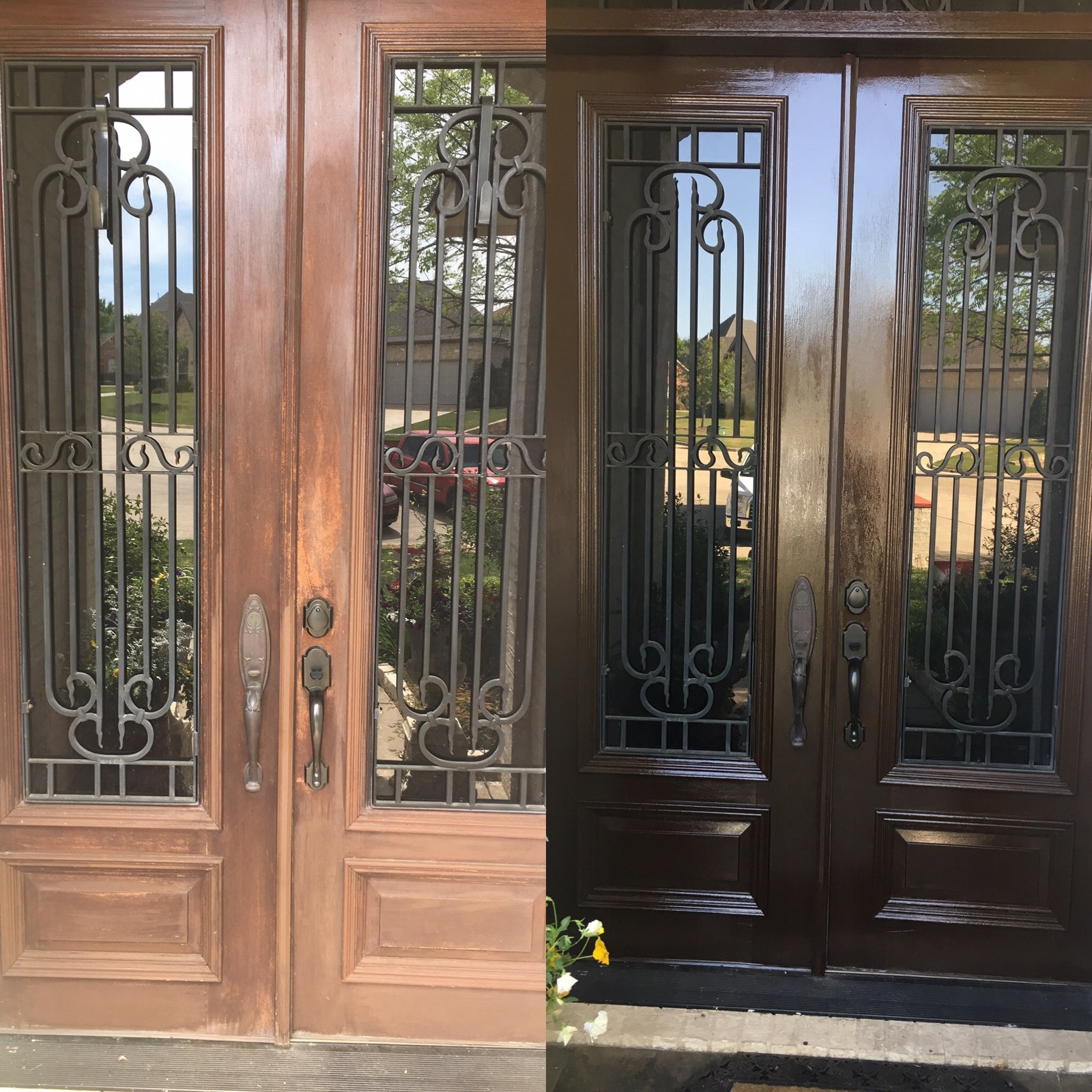 restaining doors